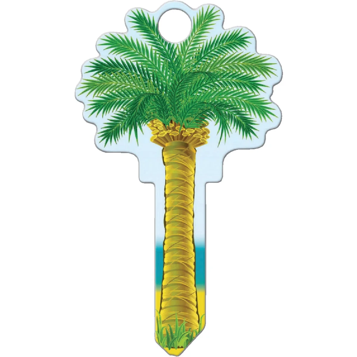 Convenient Lucky Line Palm Tree Design Decorative House Key KW11 Clean