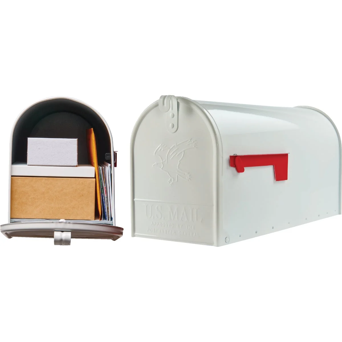 High-Quality Gibraltar Elite T2 Large White Steel Rural Post Mount Mailbox Advanced