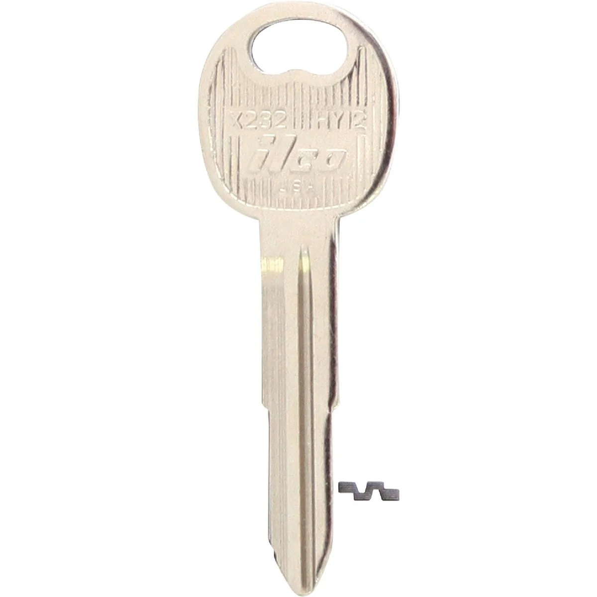 Outstanding ILCO Hyundai Nickel Plated Automotive Key HY12 10-Pack Traditional