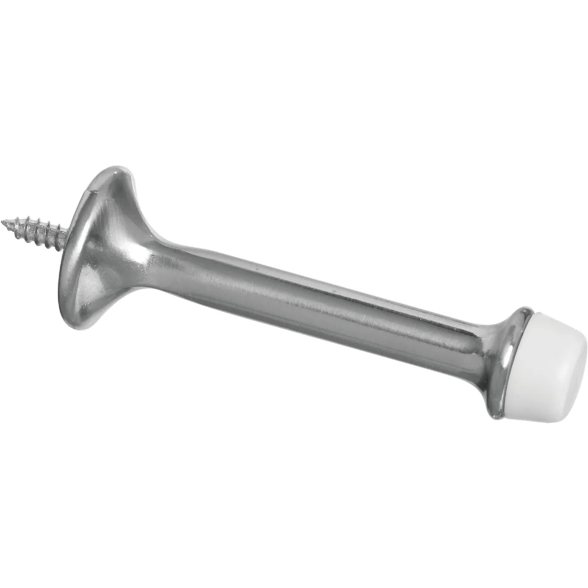 Easy-to-Use National 3 In. Satin Nickel Rigid Door Stop 2-Count Premium