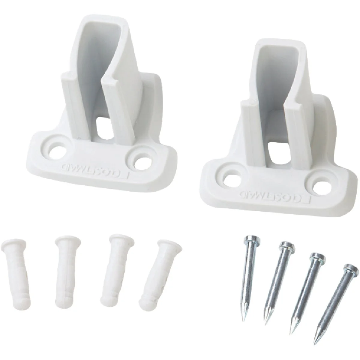 Safe ClosetMaid SuperSlide White Resin Wire Shelf End Bracket 2-Pack Stylish