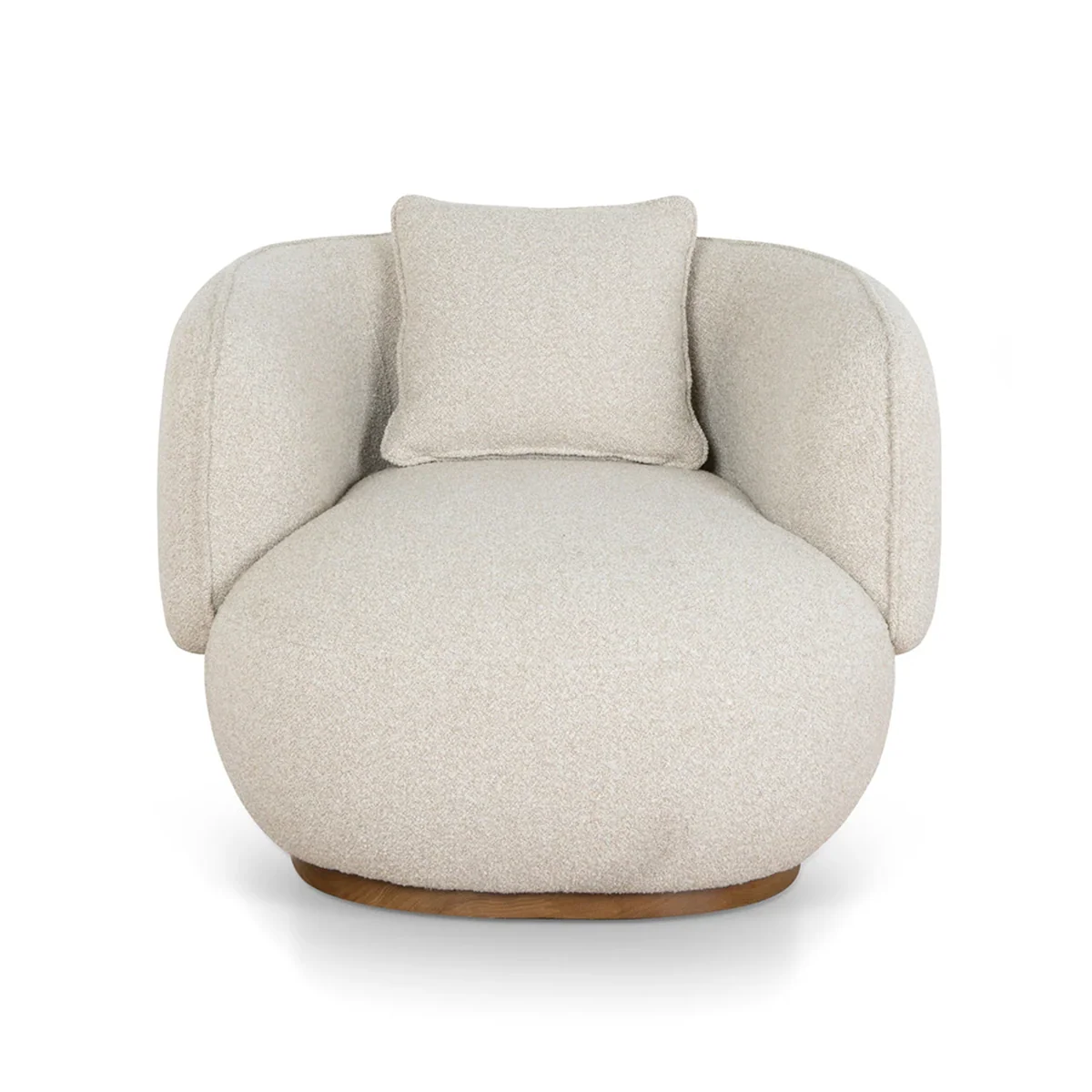 Pure Luna Premium Boucle Accent Chair – Beige Crafted