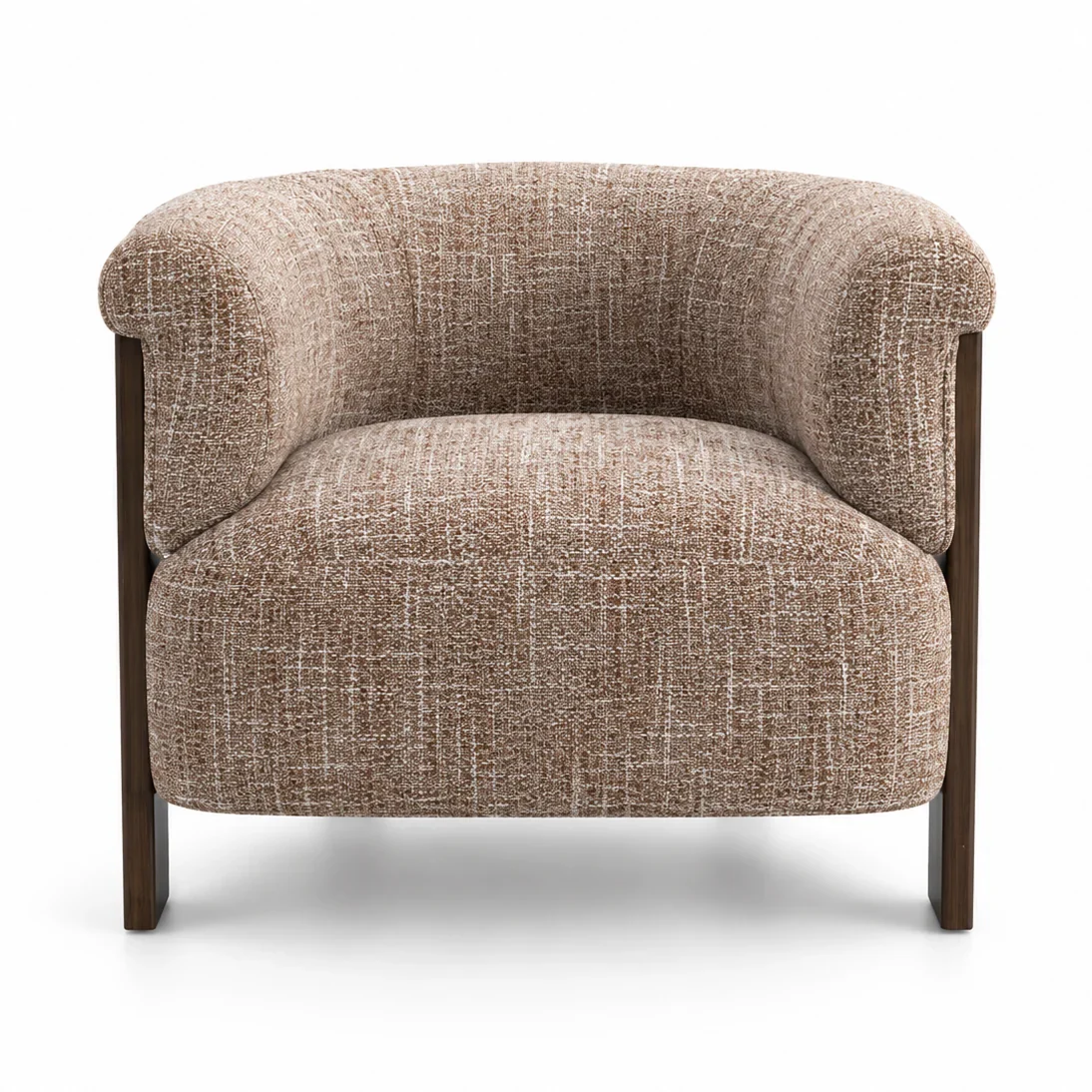 Solace Modern Upholstered Armchair with Ash Wood Legs Organic