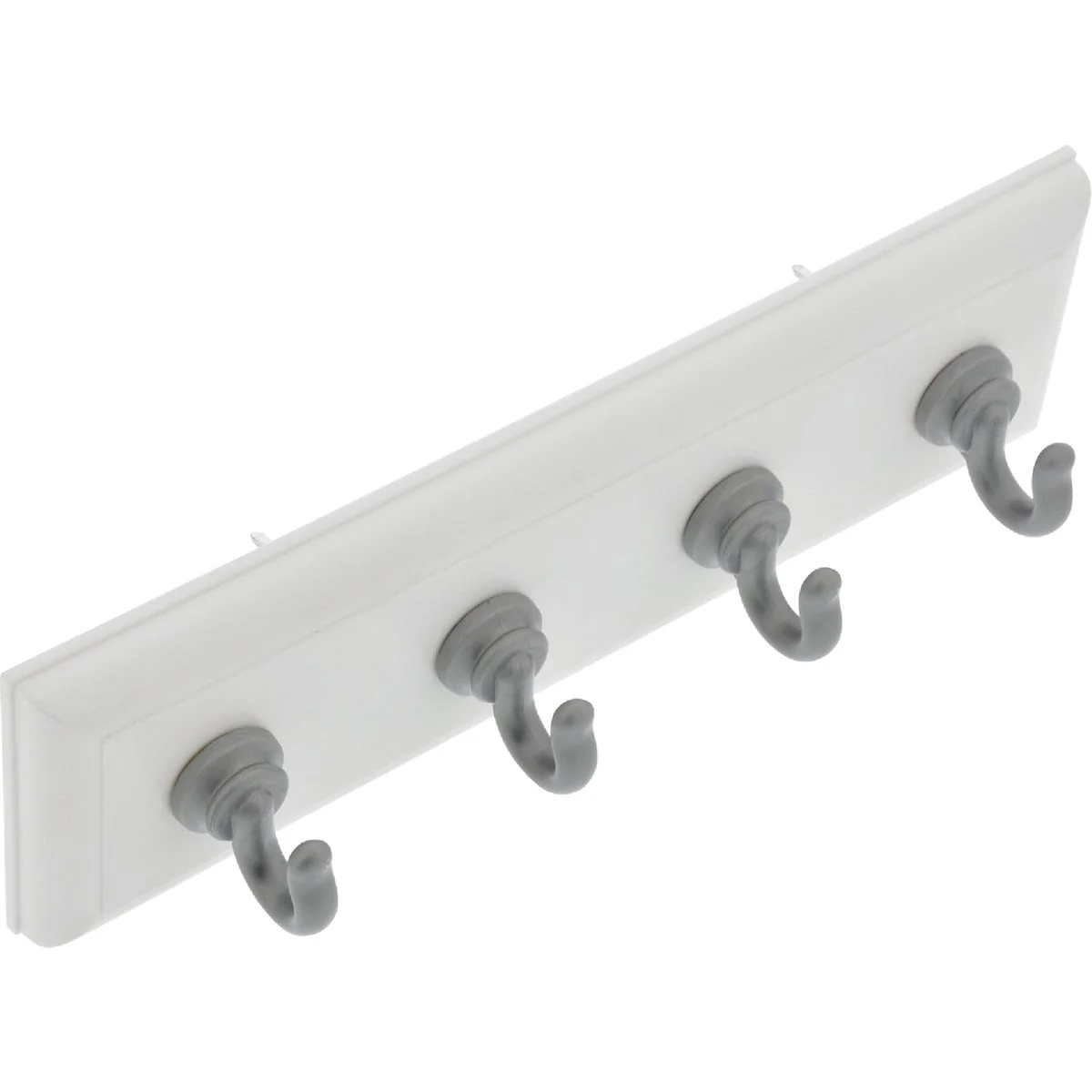 Trusted Hillman High and Mighty 10 Lb. Capacity White Key Rail with Silver Hooks Selected