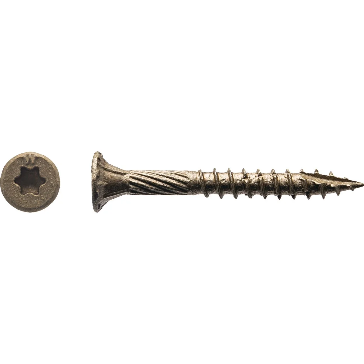 Casual Big Timber 9 x 1-1 2 In. Bronze Flat Head Wood Screw 140 Ct. 1 Lb. Flexible