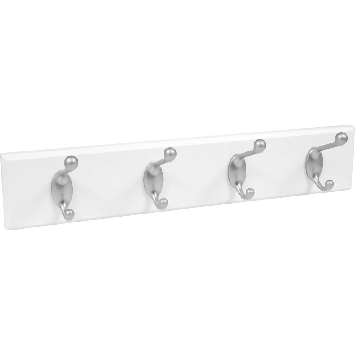 Practical High and Mighty 18 In. 30 Lb Capacity White Hook Rail Environmentally Friendly