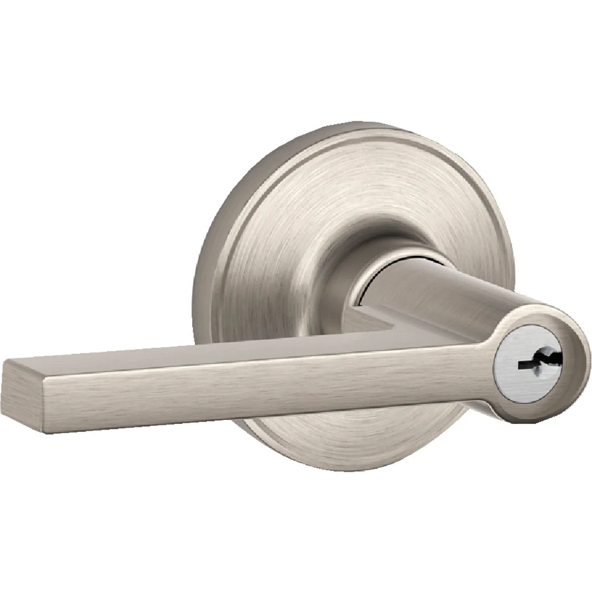 Sophisticated Dexter Solstice Satin Nickel Entry Door Lever Lockset Next-Generation