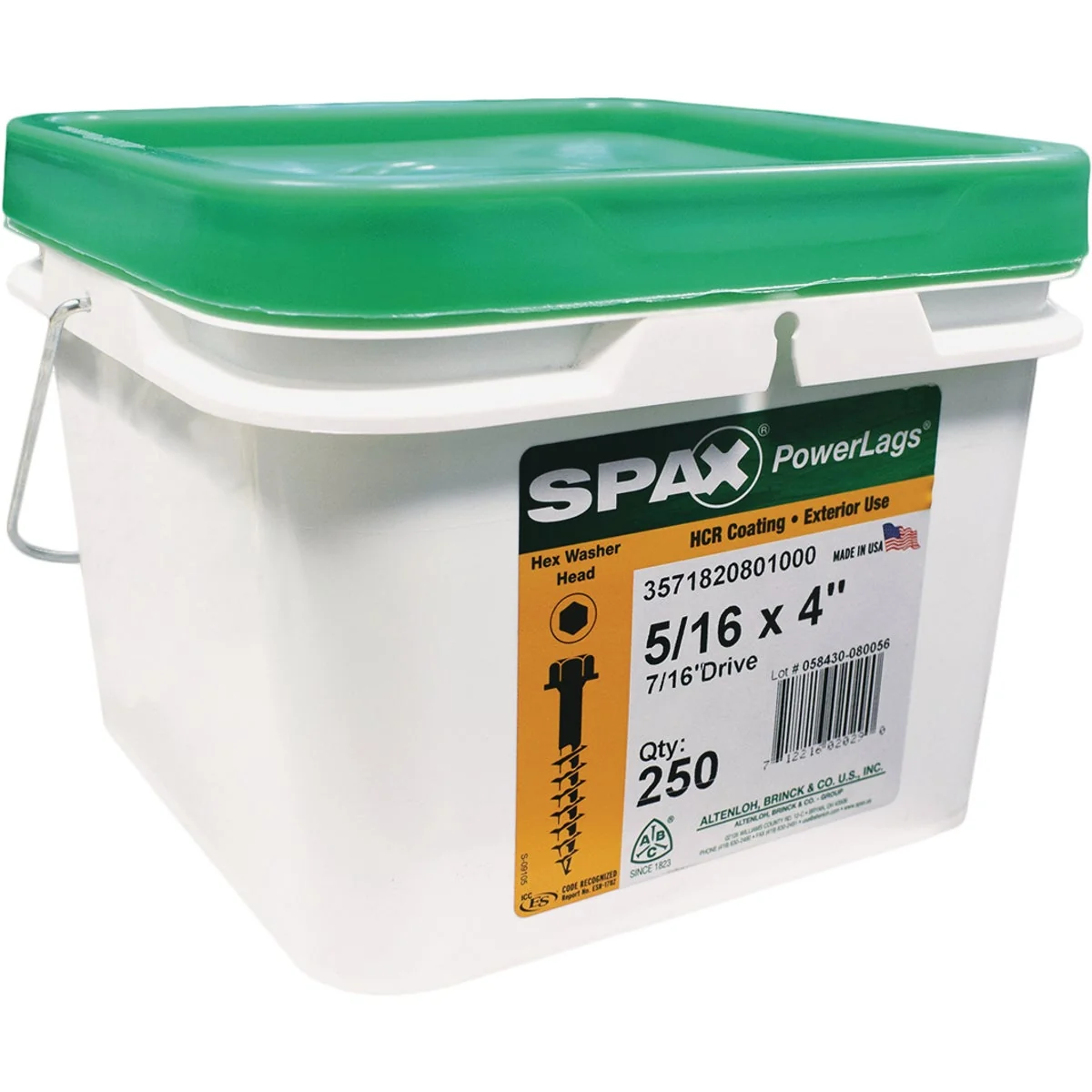 Next-Generation Spax PowerLags 5 16 In. x 4 In. Hex Head Exterior Structure Screw 250 Ct. Refined