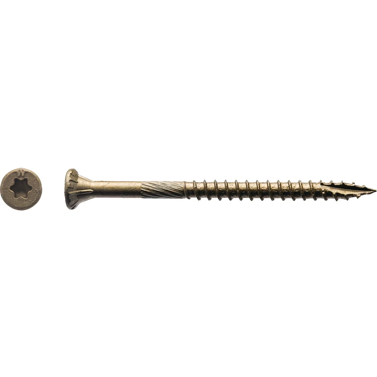 Outstanding Big Timber 9 x 2-1 2 In. Bronze Flat Head Wood Screw 2500 Ct. Natural