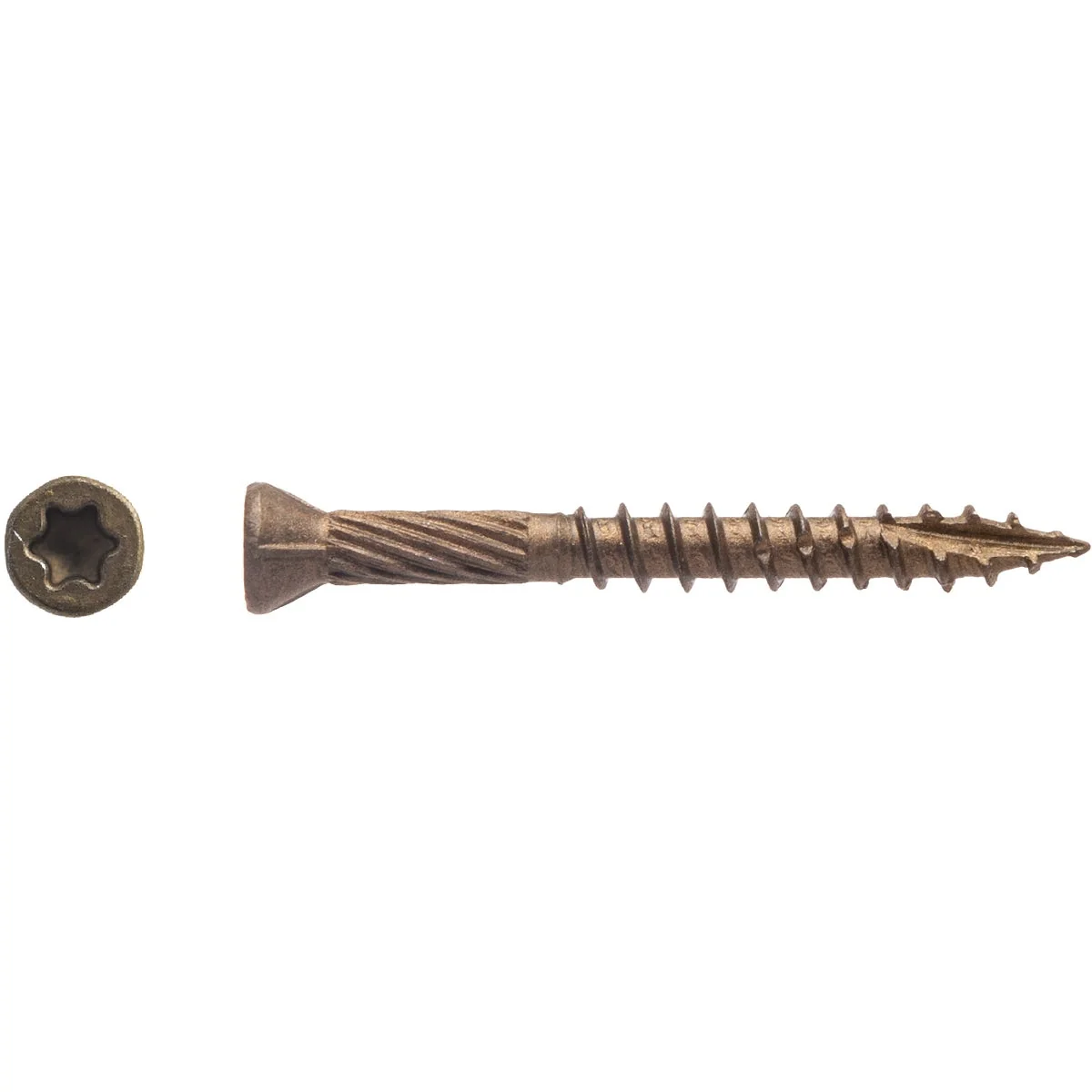 Versatile Big Timber 9 x 1-5 8 In. Bronze Trim Screw 1 Lb. Natural