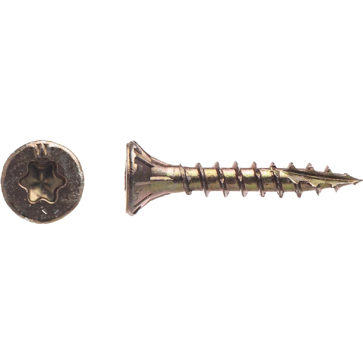 Superior Big Timber 8 x 1 In. Yellow Zinc Flat Head Wood Screw 274 Ct. 1 Lb. High-End