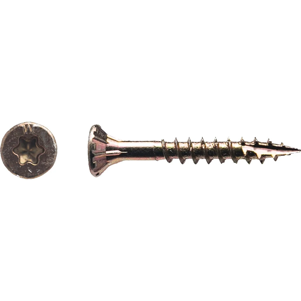 Advanced Big Timber 8 x 1-1 4 In. Yellow Zinc Flat Head Wood Screw 231 Ct. 1 Lb. Fine