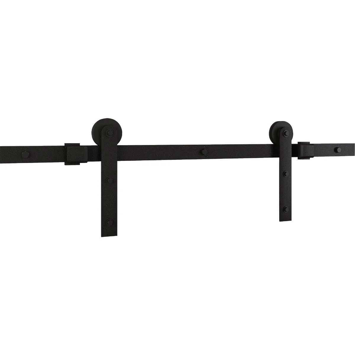 High-Grade National 929 72 In. Matte Black Classic Interior Barn Door Kit 2-Piece Exclusive