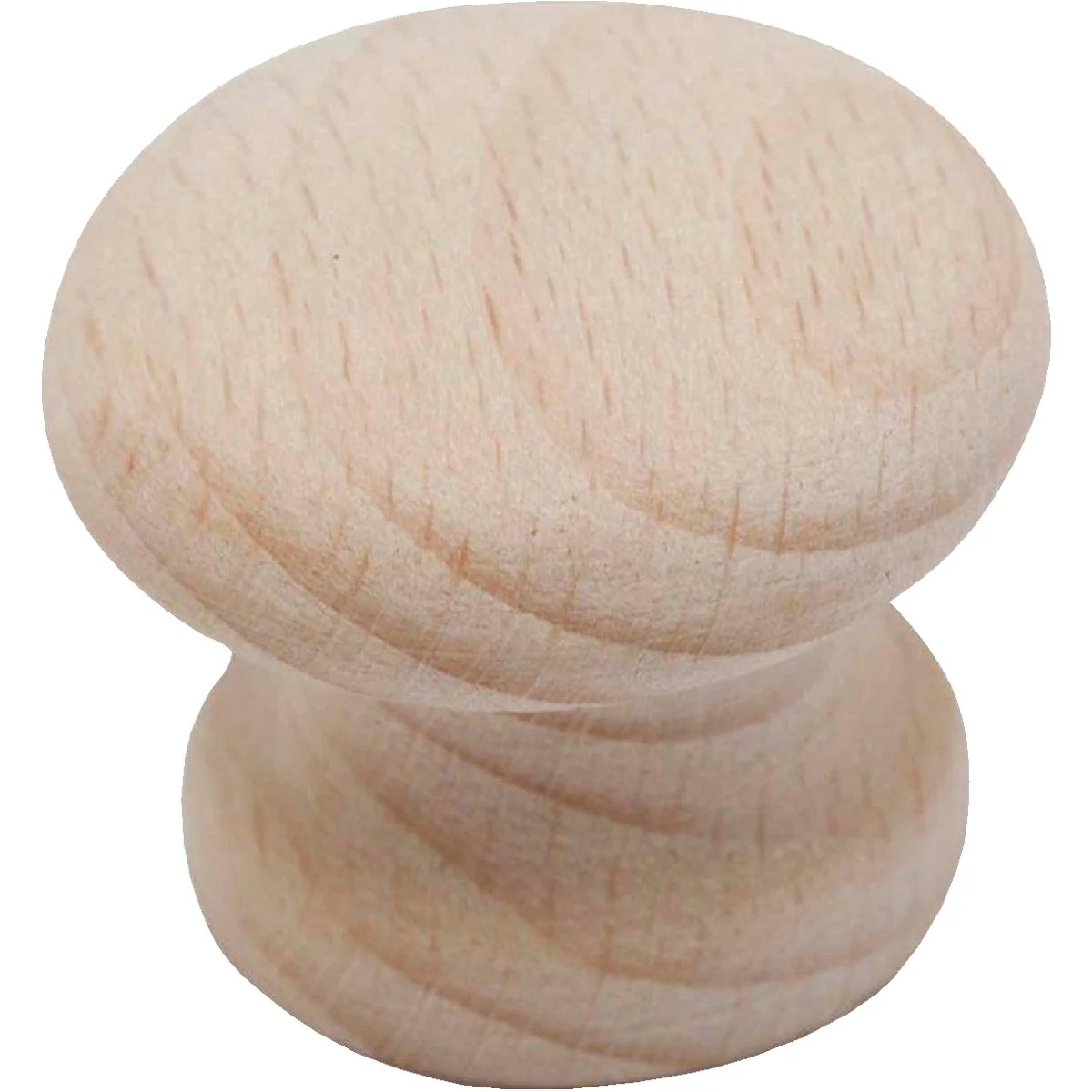 Solid Do it Wood Hardwood Round 1 In. Cabinet Knob 2-Pack Fashionable