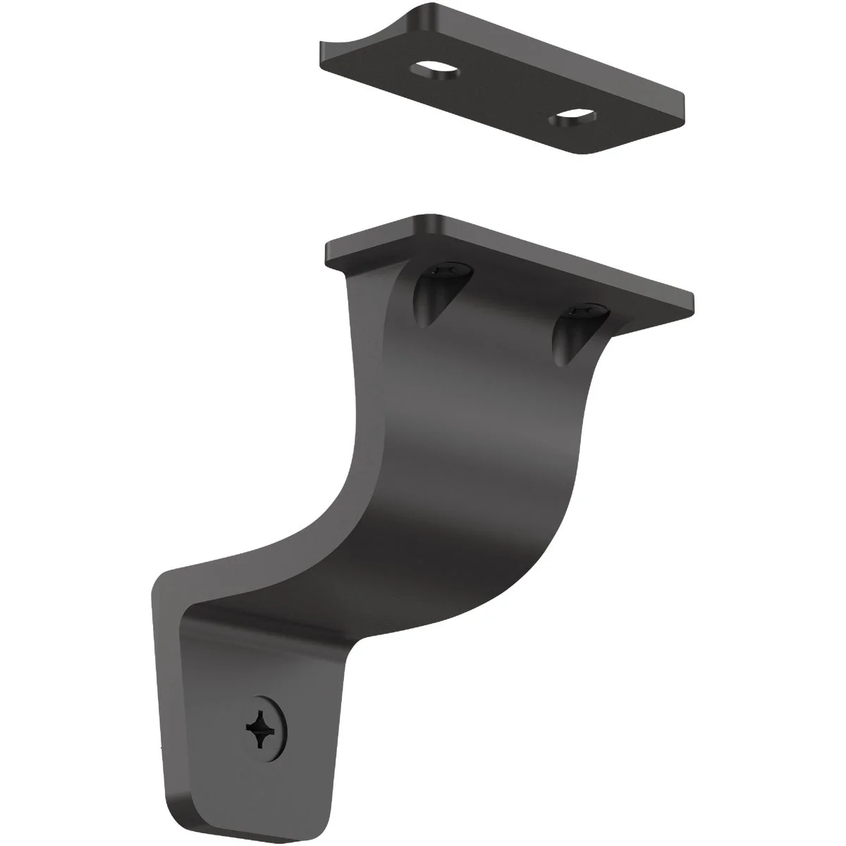 Minimalist National 3 In. Matte Black Cooper Handrail Bracket Solid