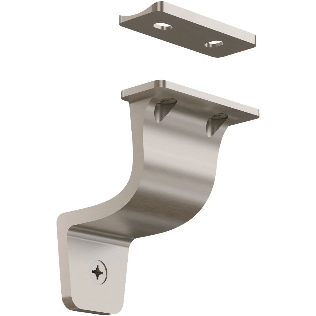 Premium National 3 In. Satin Nickel Cooper Handrail Bracket Soft