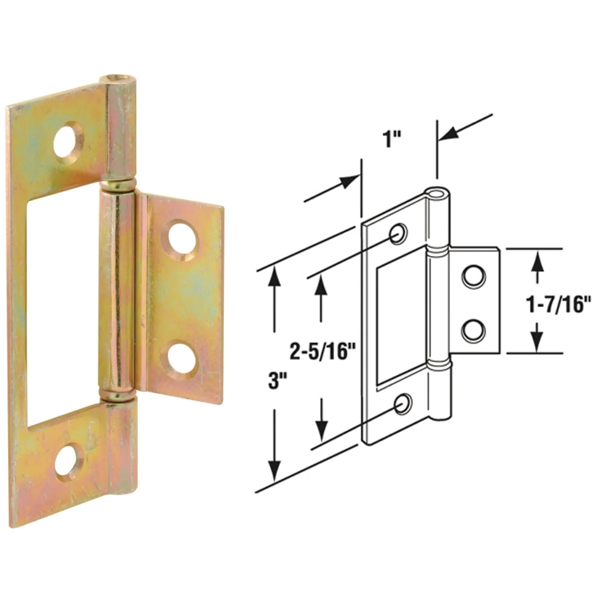 Fast Prime-Line Closet Door Hinge 2 Count Certified