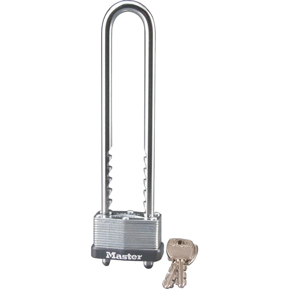 Reliable Master Lock 1-3 4 In. W. Warded Keyed Different Padlock with 2-3 4 In. To 5-3 8 In. Adjustable Shackle Green