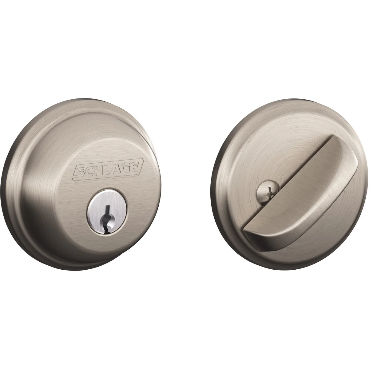Casual Schlage Satin Nickel Maximum Security Single Cylinder Deadbolt Top-Quality