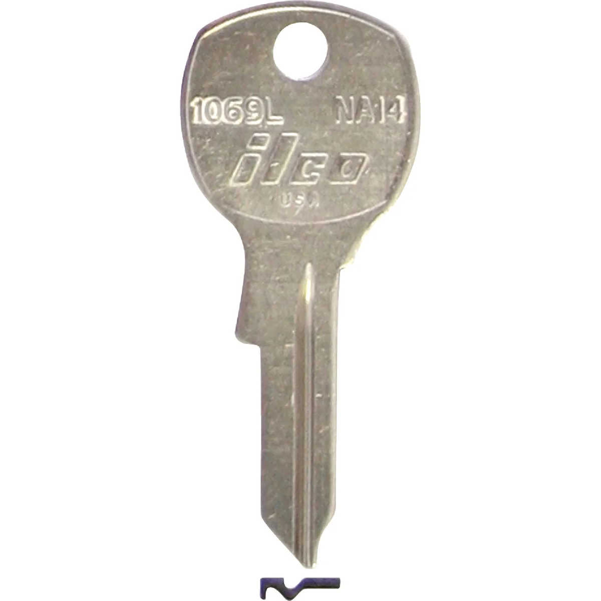 Fast ILCO National Nickel Plated File Cabinet Key NA14 10-Pack High-End