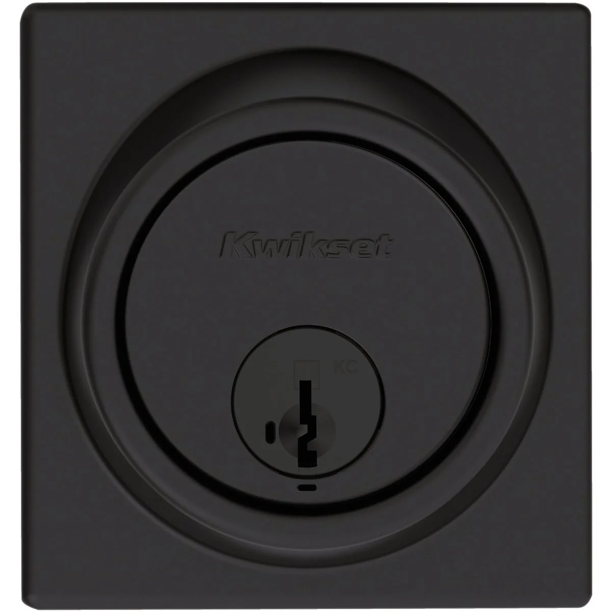 Durable Kwikset Key Control Deadbolt with SmartKey Security Matte Black Deadbolt Advanced