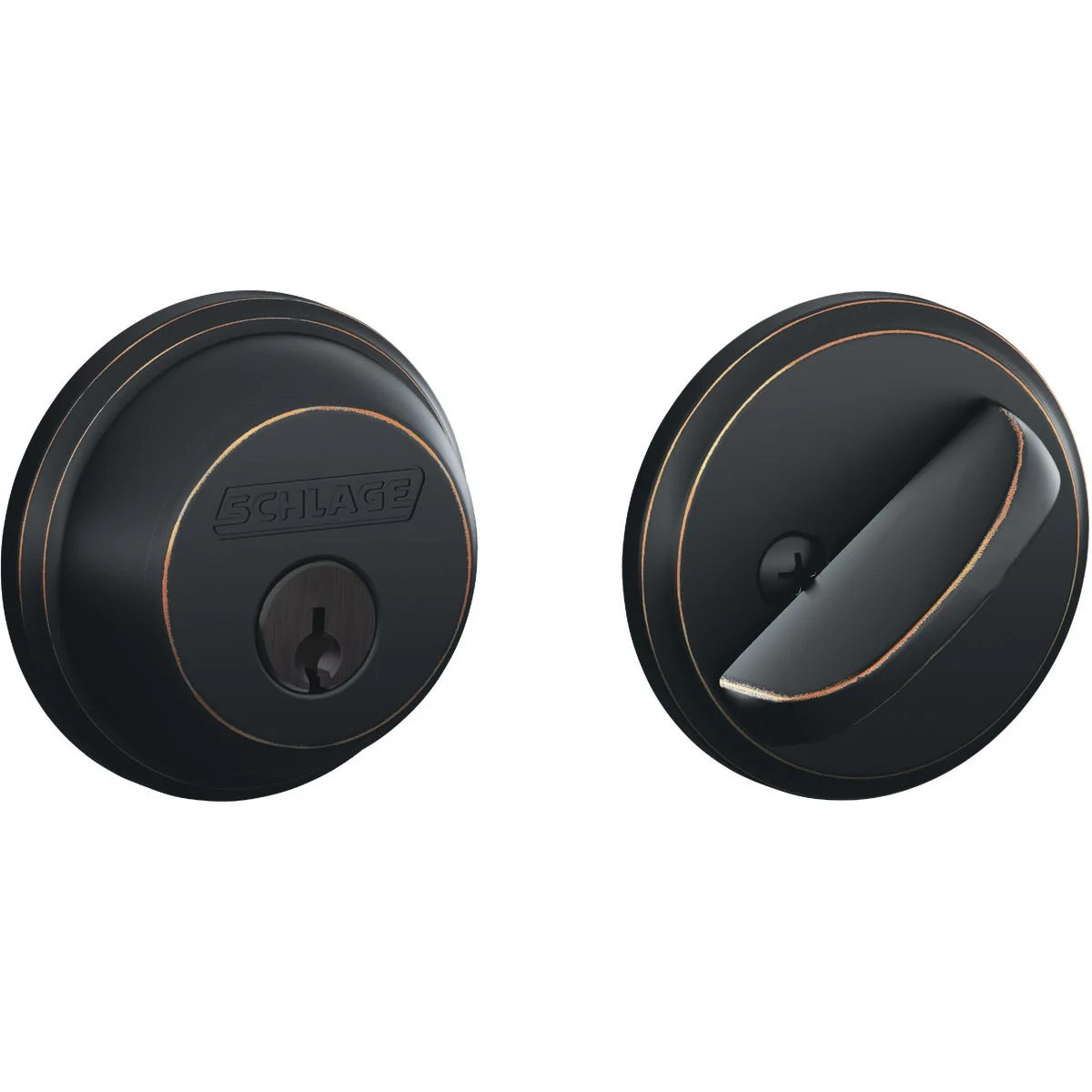 Exceptional Schlage Aged Bronze Single Cylinder Deadbolt User-Friendly