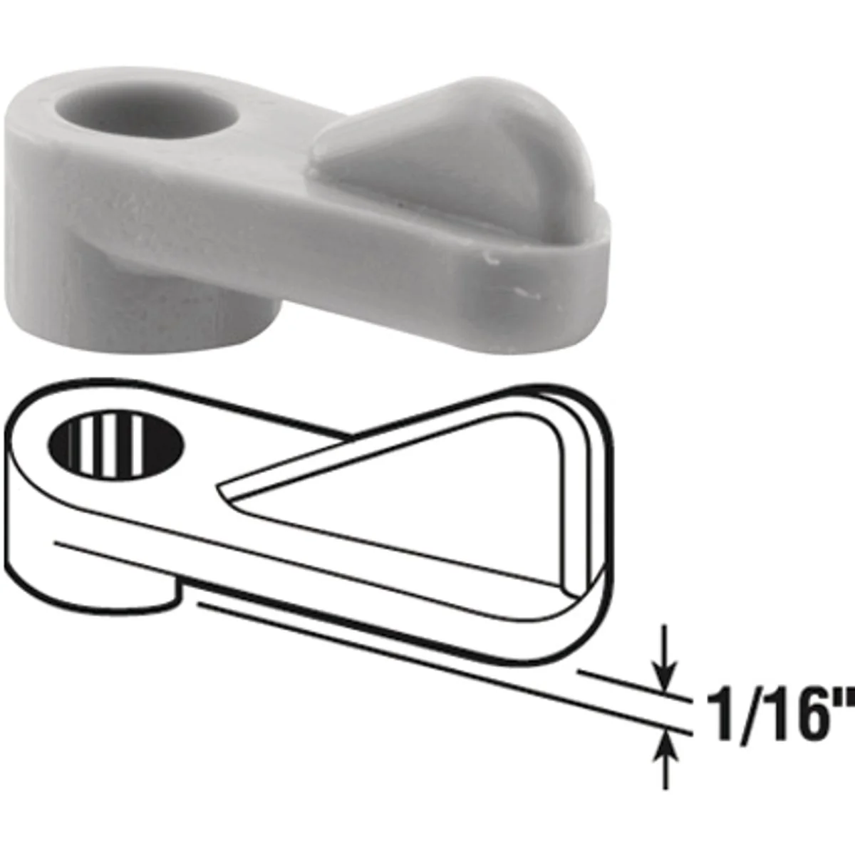 Enhanced Prime-Line 1 16 In. Gray Plastic Window Screen Clip 8 Count Specialty