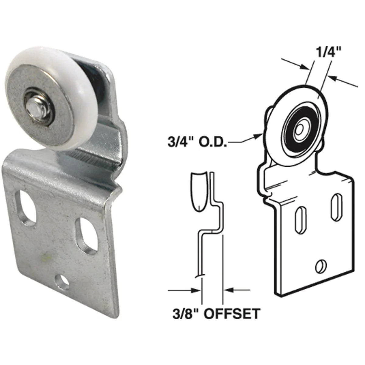 Enhanced Prime-Line 1 4 In. Offset Ball Bearing Wheel Adjustable Bypass Door Roller 2-Count Versatile