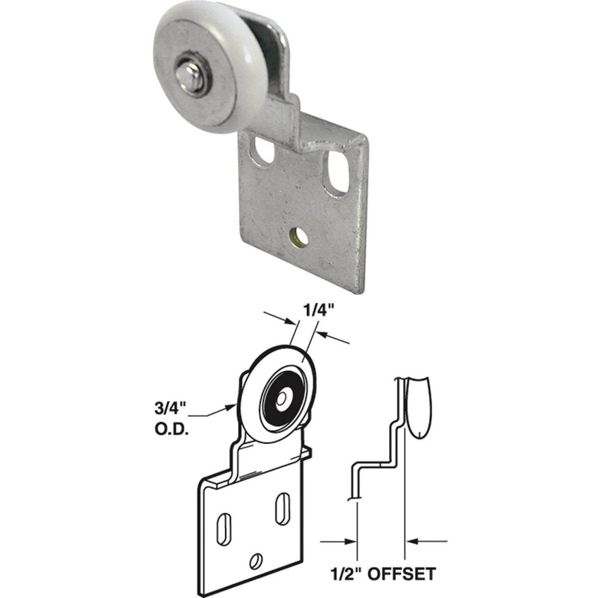 Trusted Prime-Line 1 2 In. Offset Ball Bearing Wheel Adjustable Bypass Door Roller 2-Count Relaxed