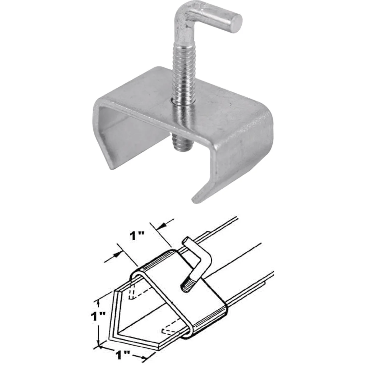 Smooth Prime-Line 1 In. Steel Bed Rail Clamp 2-Pack Breathable