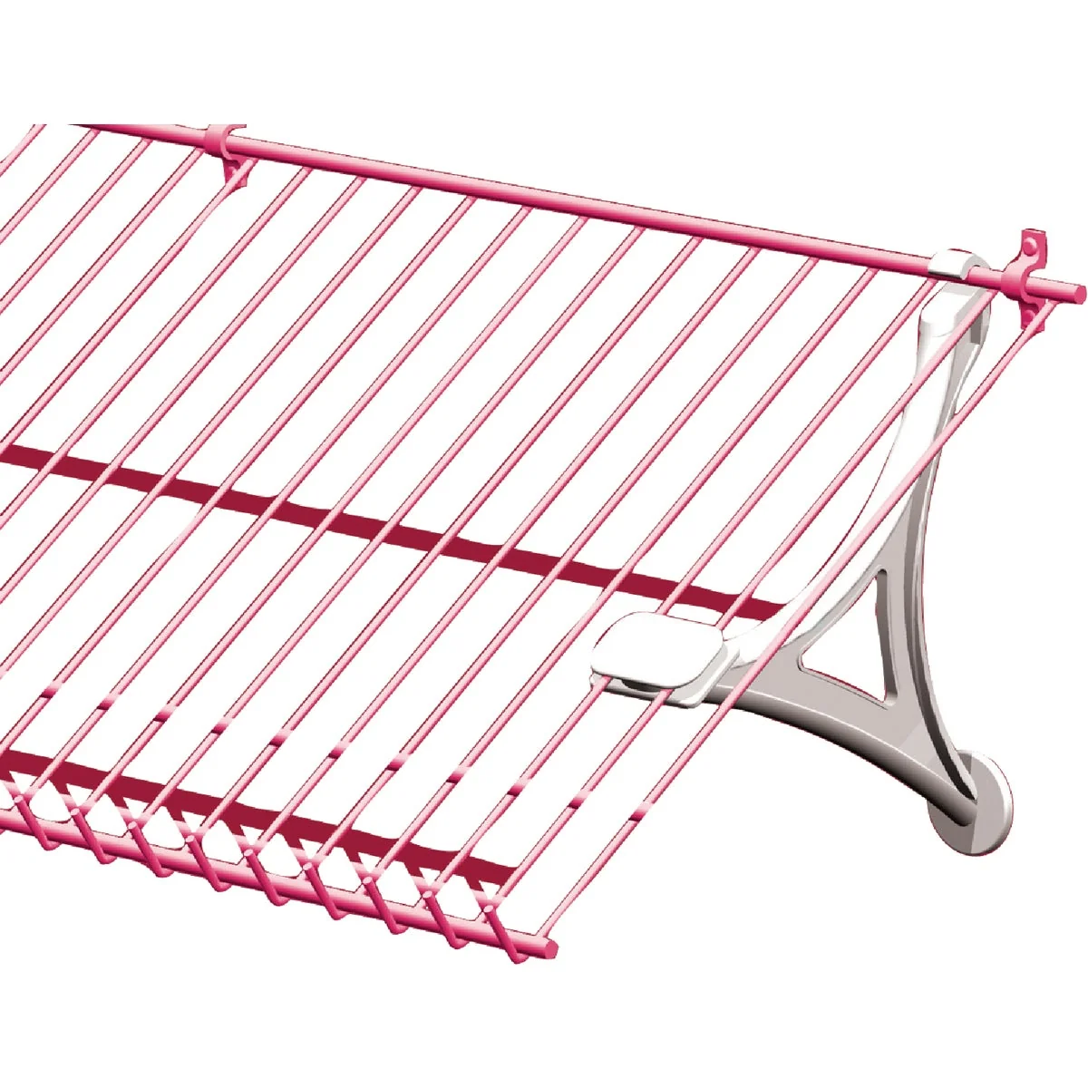 Fine Closetmaid White Wire Shelf Shoe Support Bracket Stylish