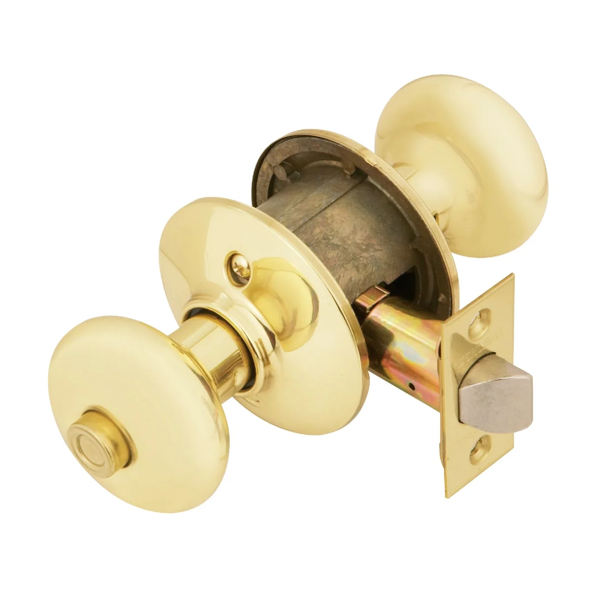 Superior Schlage Plymouth Bright Brass Bed Bath Door Knob High-Quality