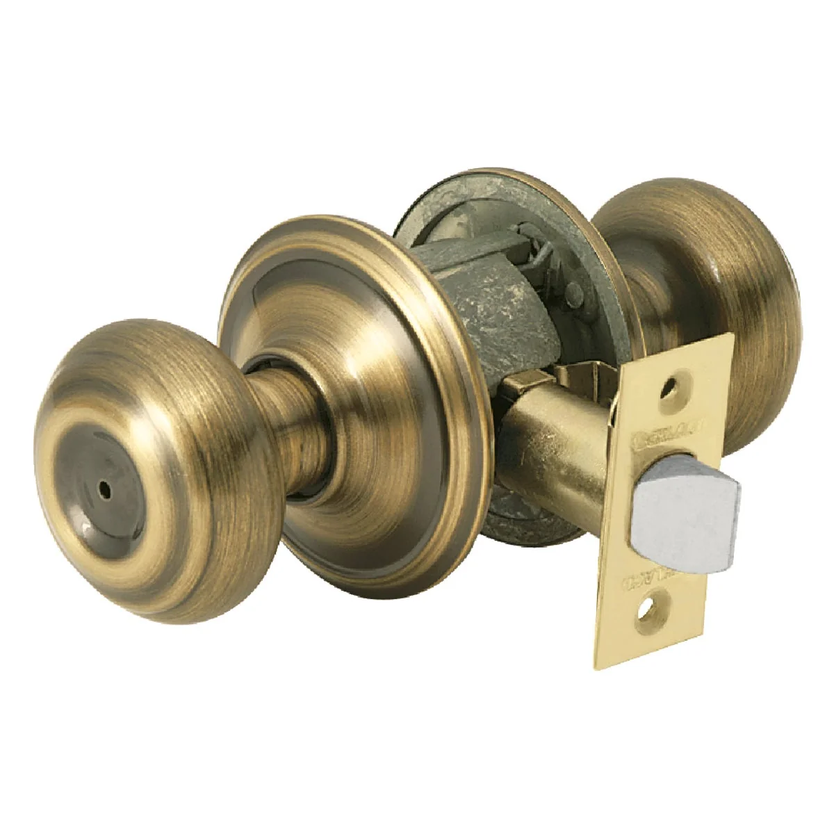 Refined Schlage Georgian Antique Brass Bed Bath Door Knob High-Performance