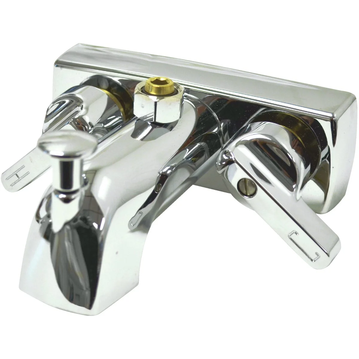 Green United States Hardware Chrome 2-Handle Lever Bathtub Faucet Refined