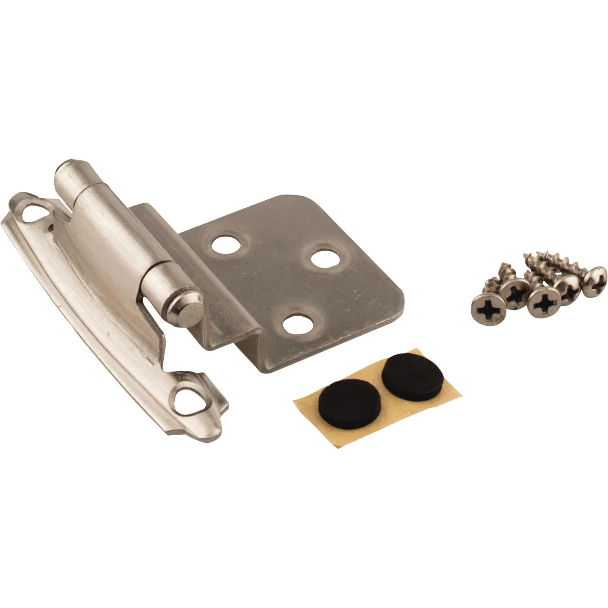 Detailed KasaWare 3 8 In. Satin Nickel Self-Closing Inset Hinge 2-Pack Reliable