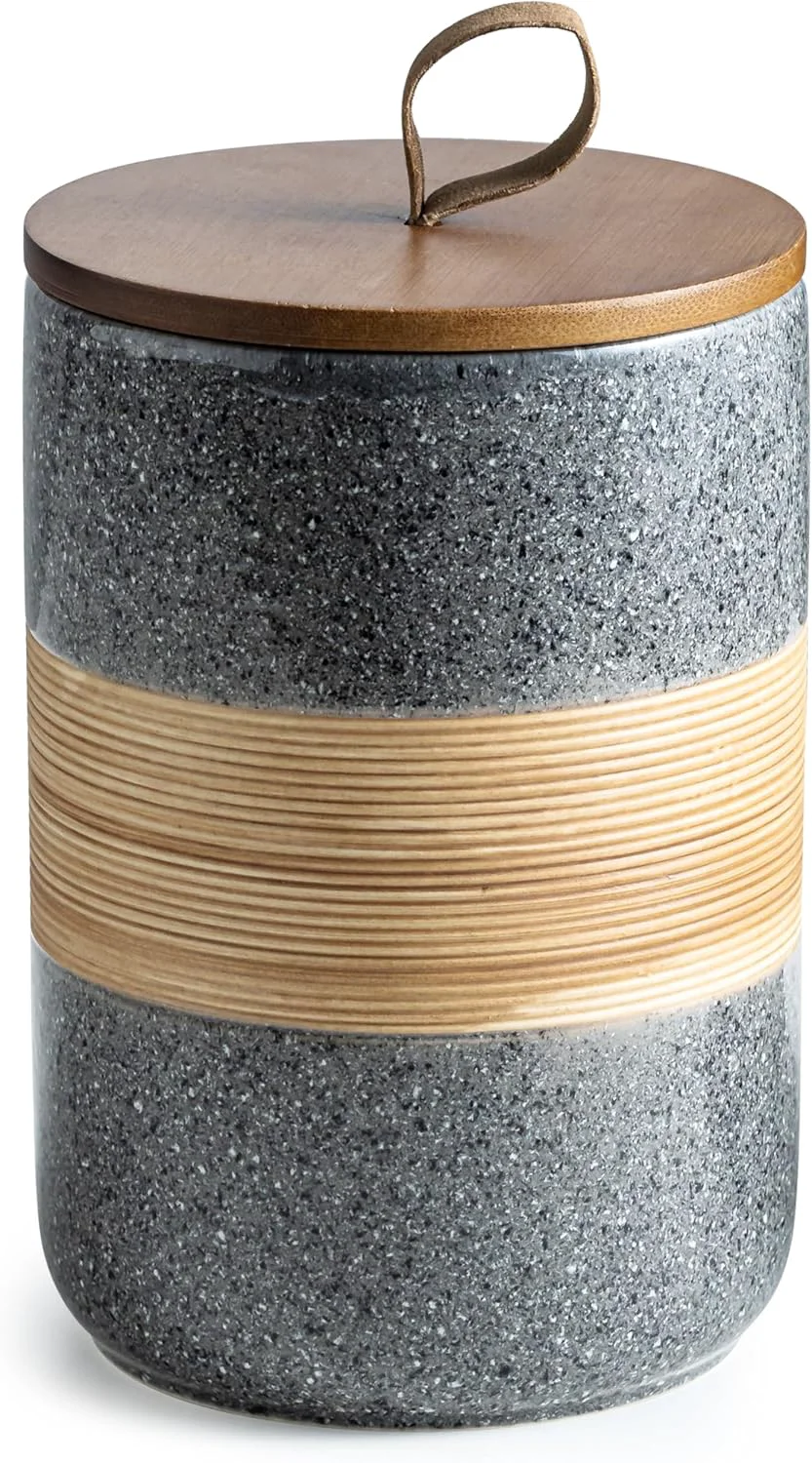Traditional Large Storage Containers with Lids Ceramic Coffee Container Kitchen Food Storage Cookie Jars with Airtight Lid for Spice Sugar Tea Bag Top-Quality
