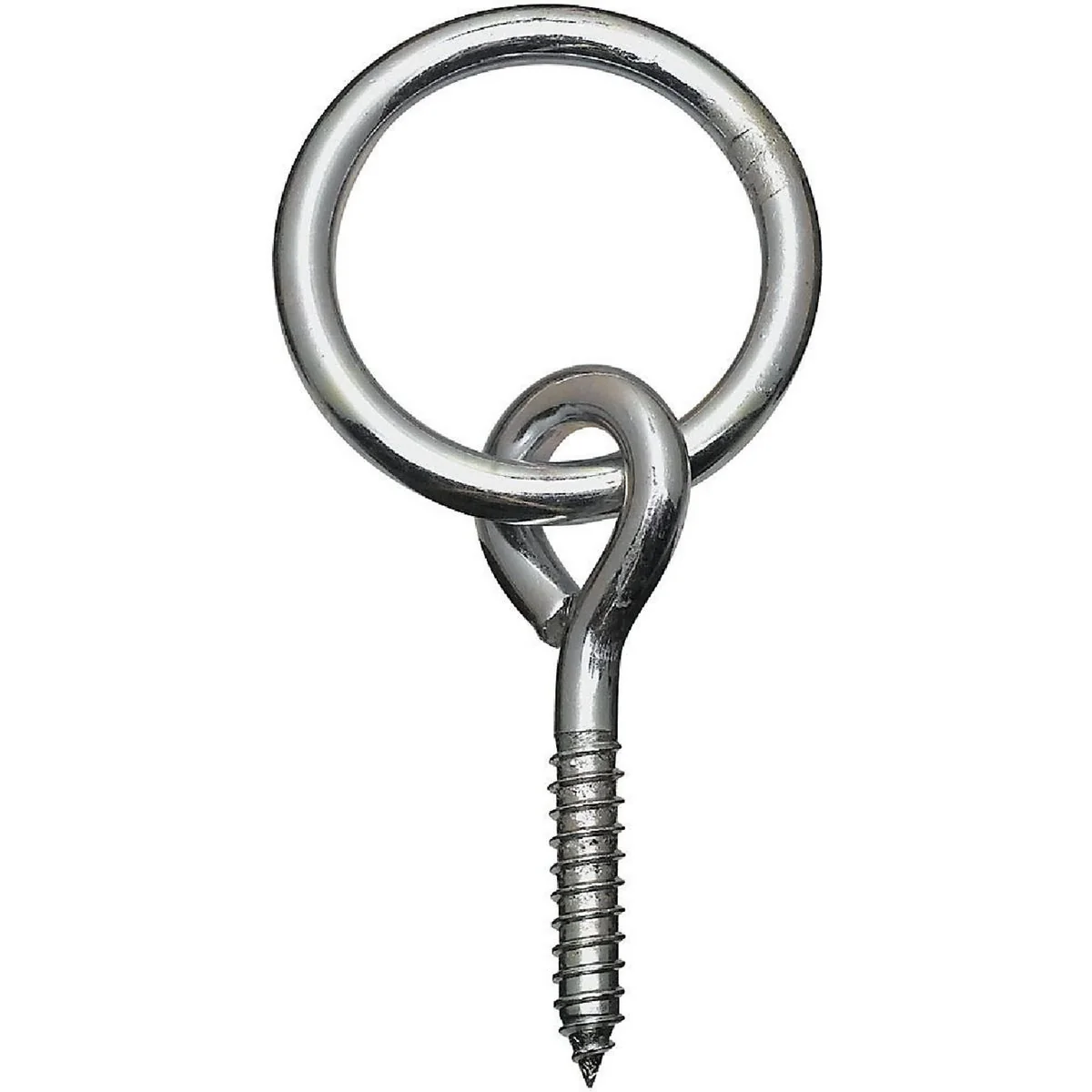 High-Quality National 2 In. Dia. x 5 16 In. Thick Zinc-Plated Steel Hitch Ring with Screw Eye Solid