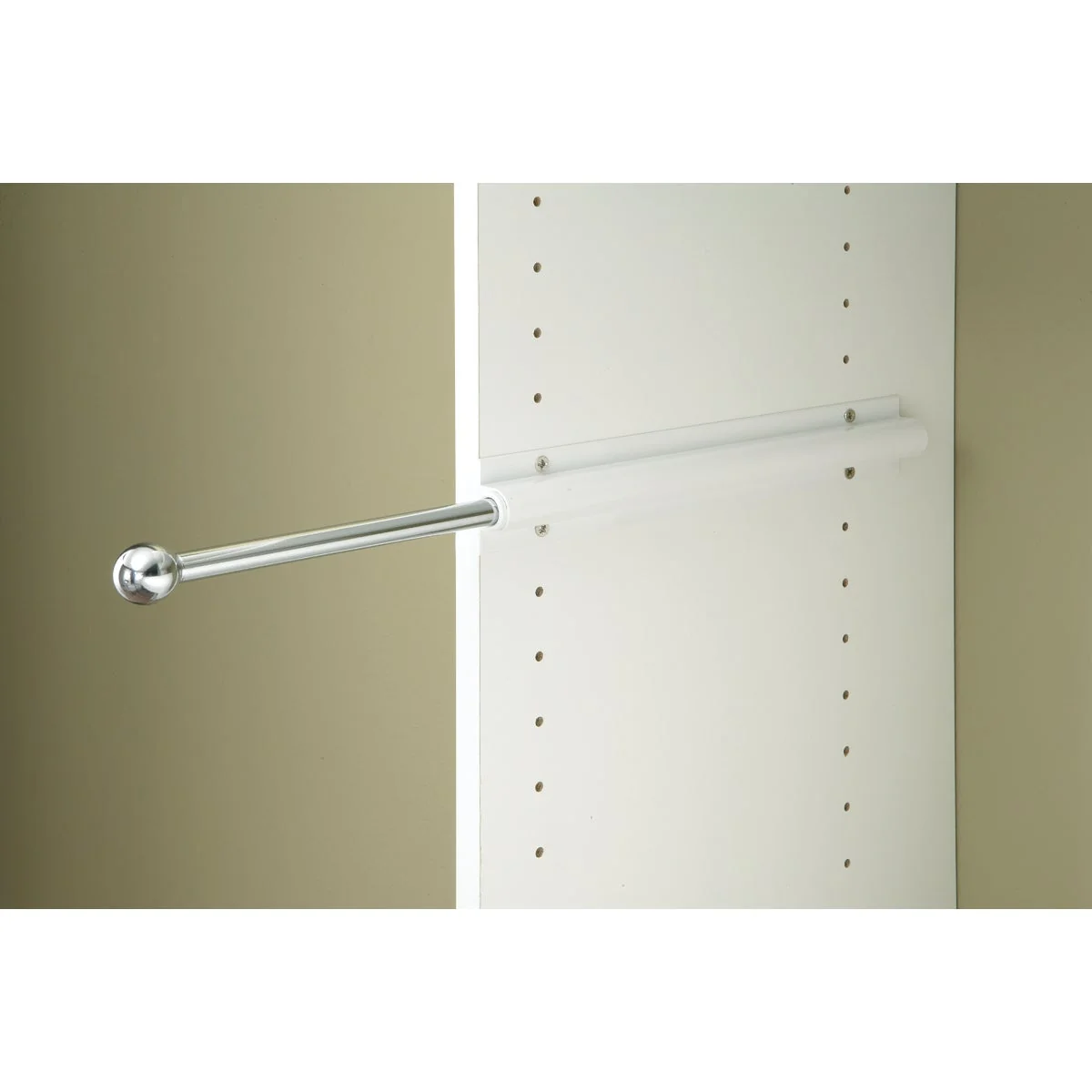 Organic Easy Track 13 In. x 1 In. Sliding Valet Closet Rod White Fashionable