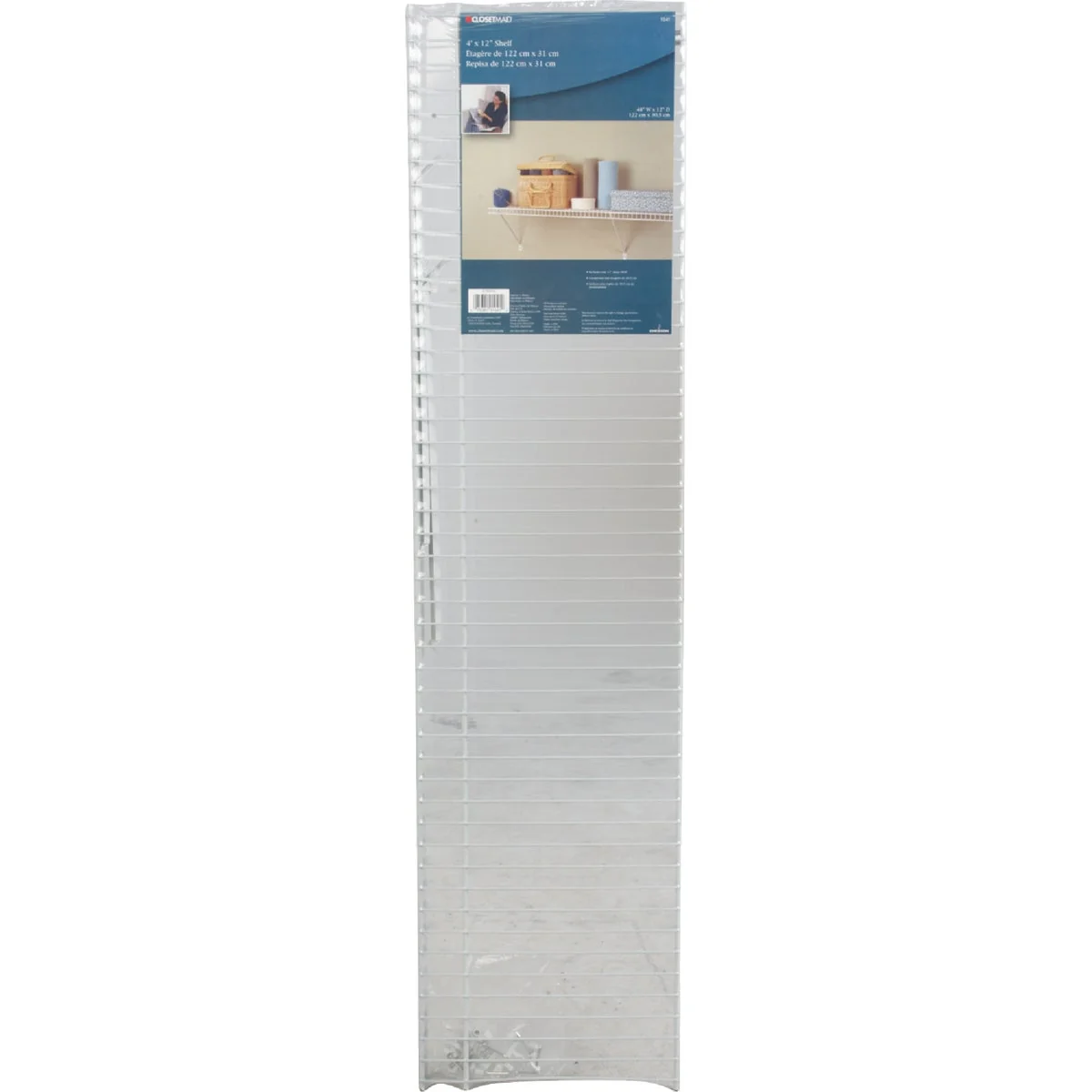 Environmentally Friendly ClosetMaid 4 Ft. W. x 12 In. D Ventilated Shelf Kit White Premium