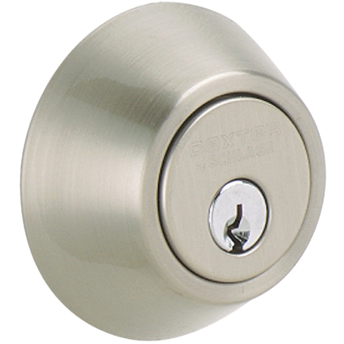 Lightweight Dexter Satin Nickel Single Cylinder Deadbolt Long-Lasting