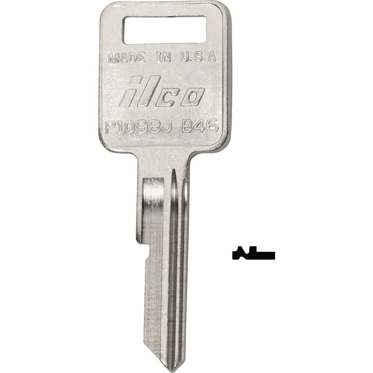 Verified ILCO AMC Nickel Plated Automotive Key B46 10-Pack Contemporary