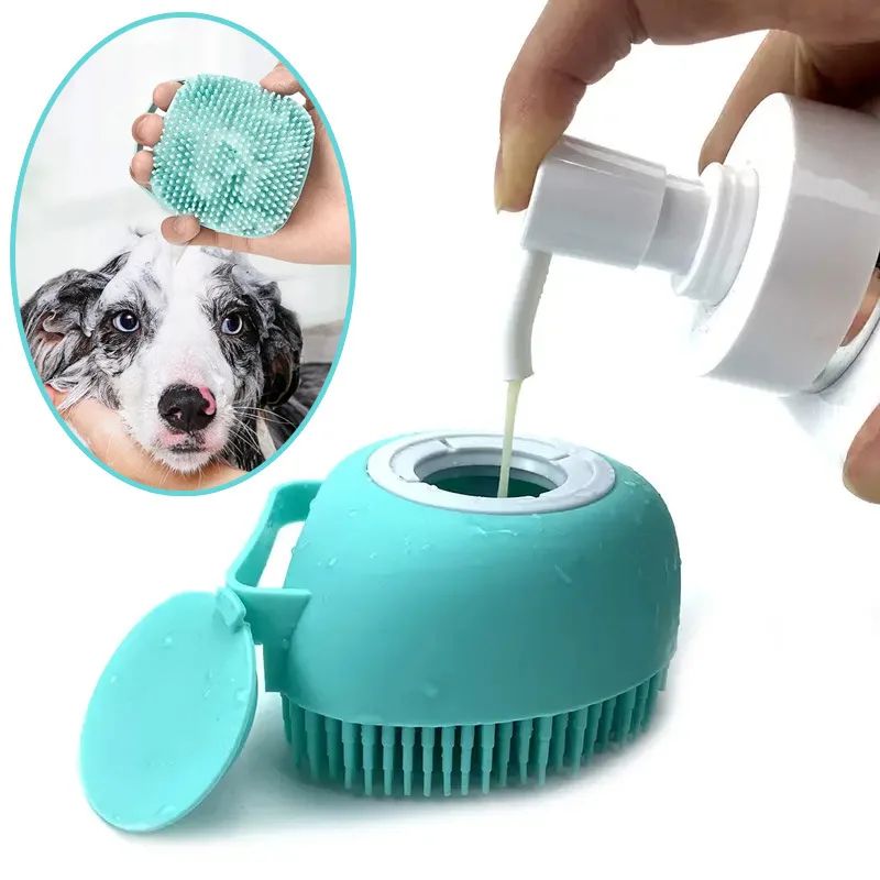 Elegant Premium Silicone Pet Bath Massage Gloves For Dogs And Cats Fine
