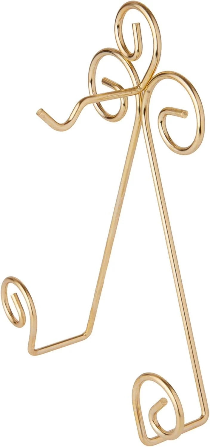 Effective Bard’s Scroll Satin Gold-toned Wall Mountable Cup and Saucer Hanger 8 H x 6.5 W x 1.75 D Pack of 3 Pure