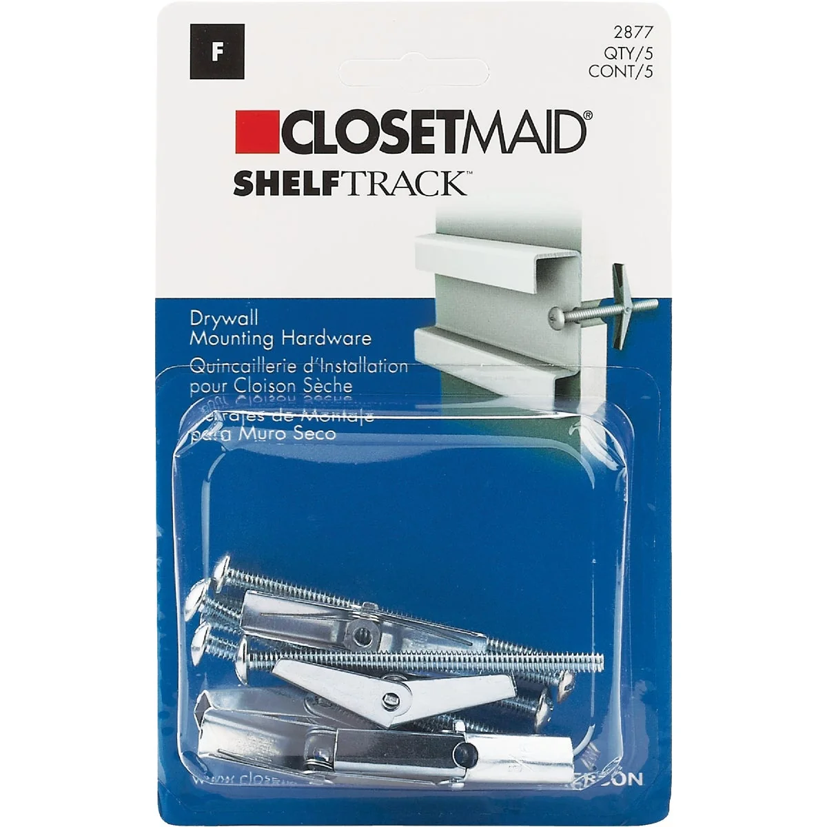 Excellent Closetmaid ShelfTrack 5-Piece Hang Track Mounting Hardware Exclusive