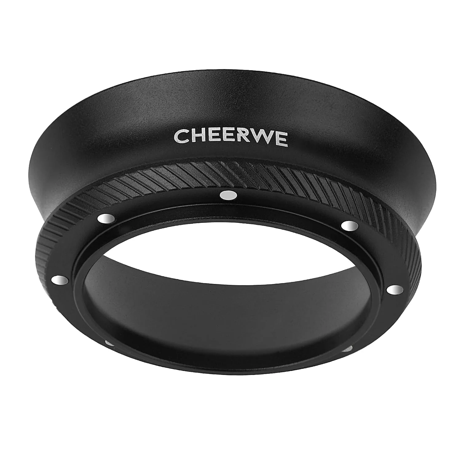 User-Friendly 54mm Magnetic Espresso Dosing Funnel Aluminum Coffee Ring with 8 Magnets 25mm Height Black Casual