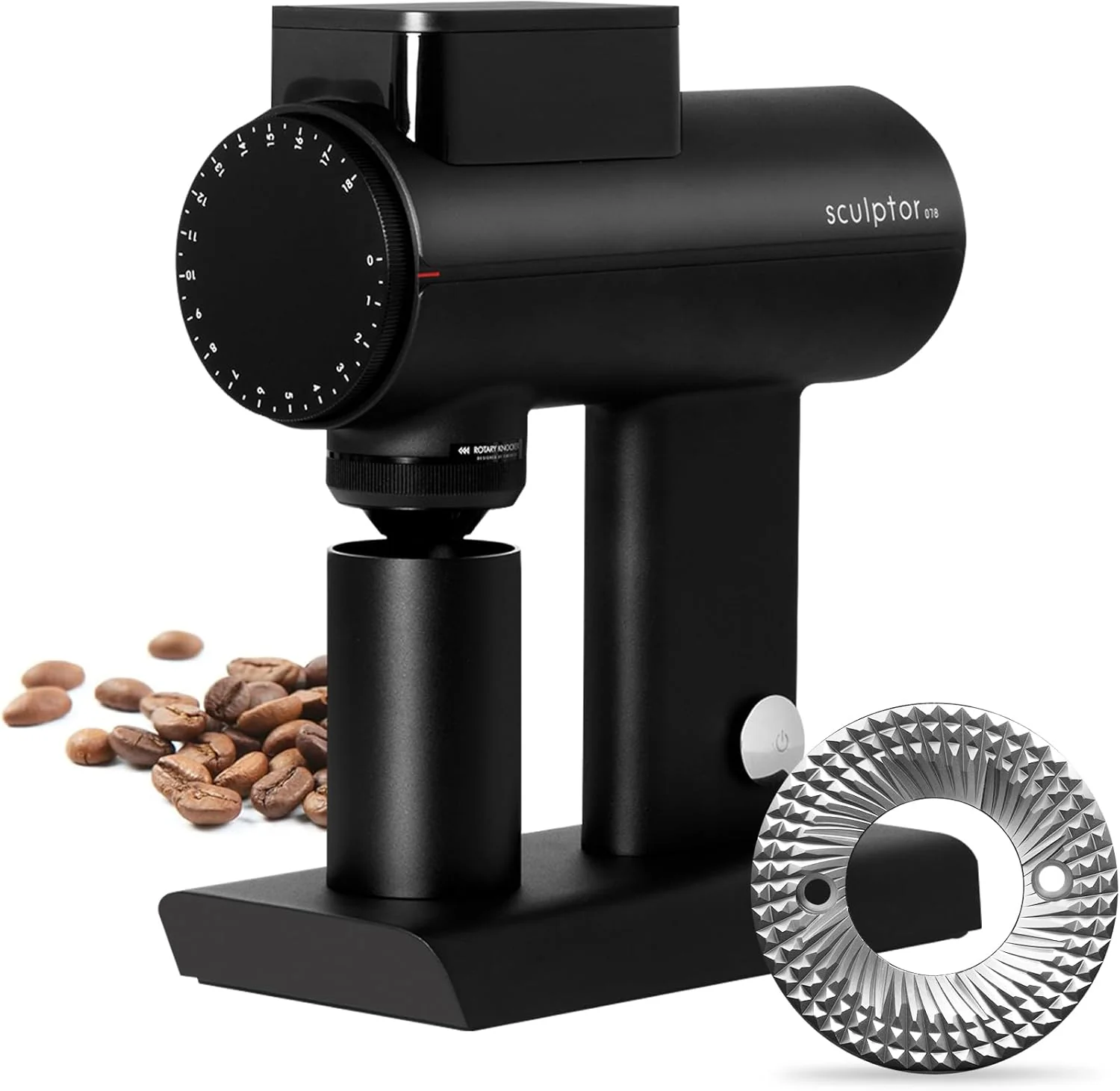 Superior Timemore Sculptor 078 Turbo Burr Coffee Bean Grinder Electric Grinder with Stepless Coarseness Adjustment Only Suitable for Pour over – Black Prestigious