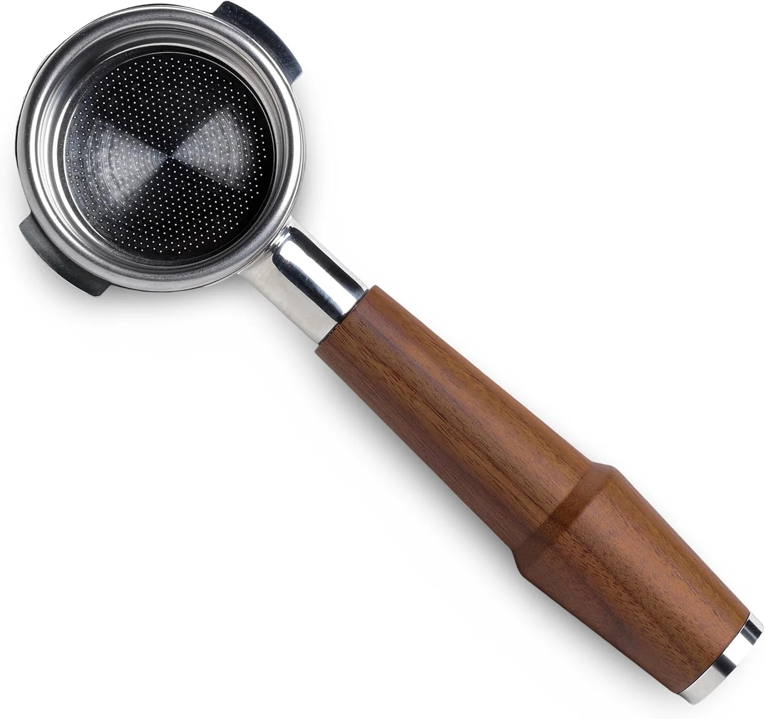 Verified 58mm Bottomless Portafilter Compatible with Breville Dual Boiler Oracle Oracle Jet Espresso Machines Walnut Handle 2 Ears 18-21g Double Shot Filter Contemporary