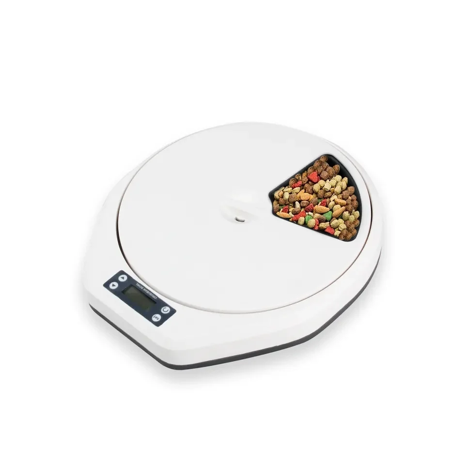 Breathable Whole intelligent timing adjustable five-meal tray automatic pet cat and dog feeders OEM Practical