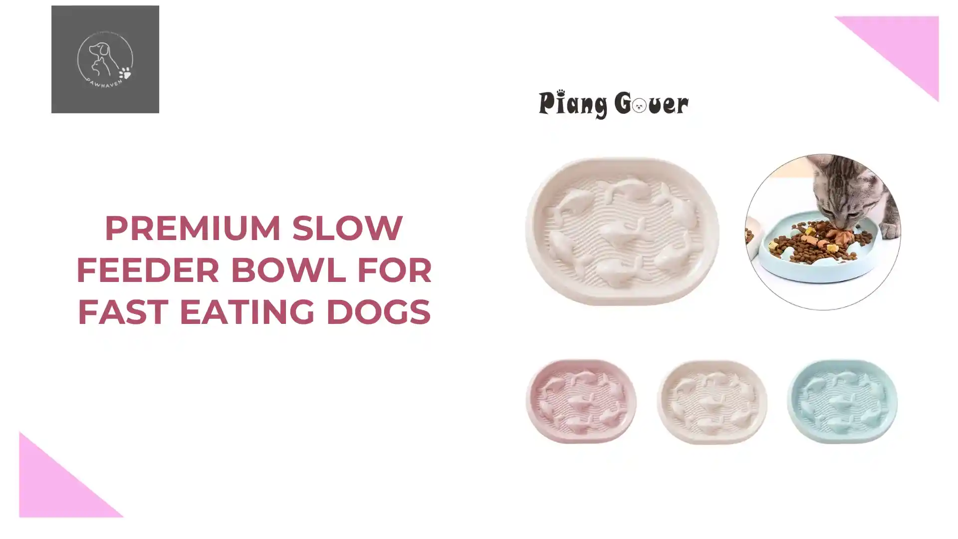 Organic Premium Slow Feeder Bowl For Fast Eating Dogs Long-Lasting