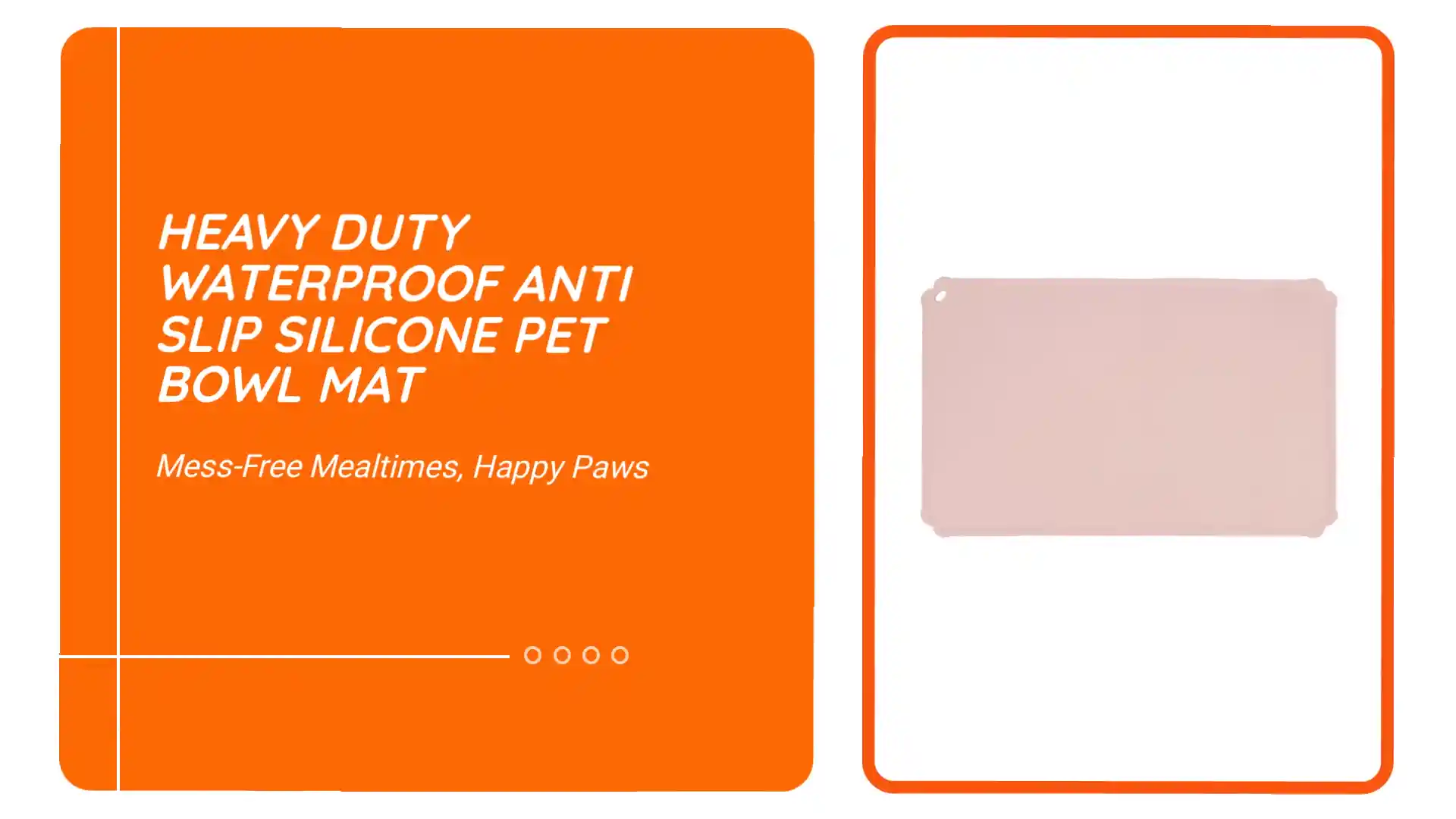 Minimalist Heavy Duty Waterproof Anti Slip Silicone Pet Bowl Mat Elite